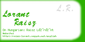 lorant raisz business card